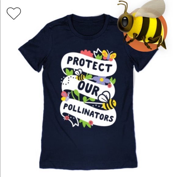 Protect Our Pollinators Navy Extra Large Women's Cotton Tee X-large - Picture 1 of 1